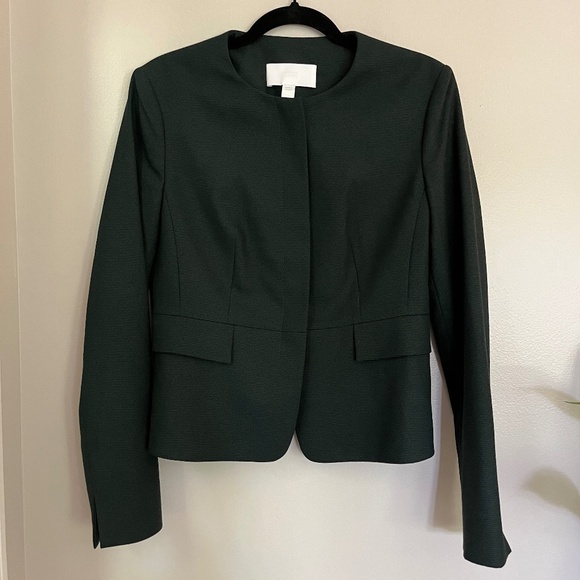 HUGO BOSS Hunter Green Tweed Blazer Size 6 - Picture 2 of 10